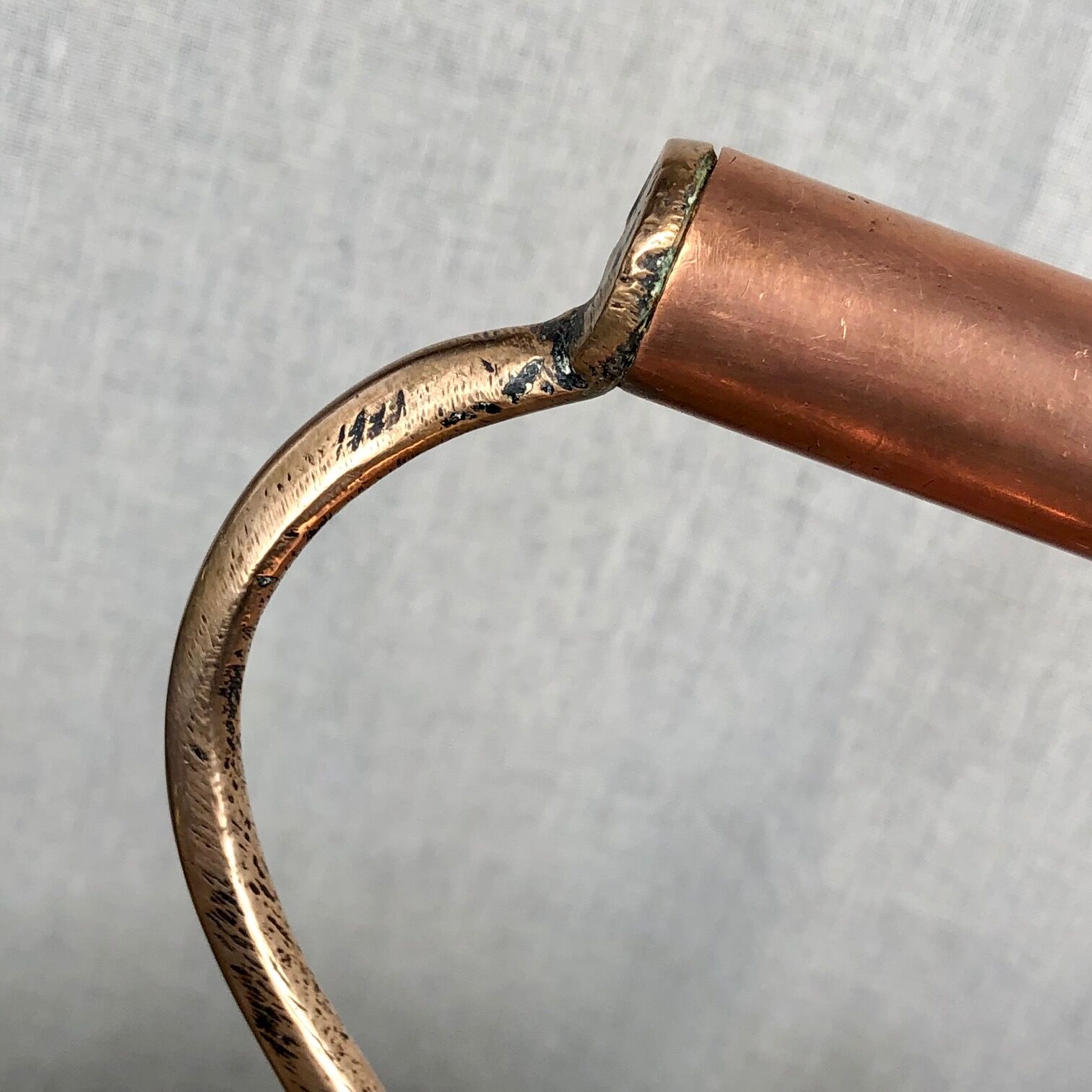 Old copper and brass teapot