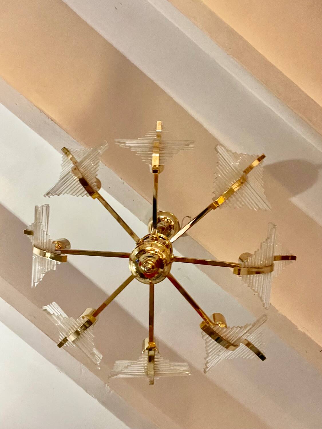 Venini Palm Murano glass chandelier, Italy 1980