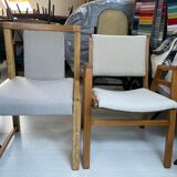Chaises à manger beige vintage années 1970