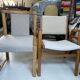 Chaises à manger beige vintage années 1970