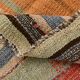 Tapis Kilim rayé rose et orange