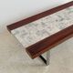 "SEM" coffee table in marble and rosewood 1970