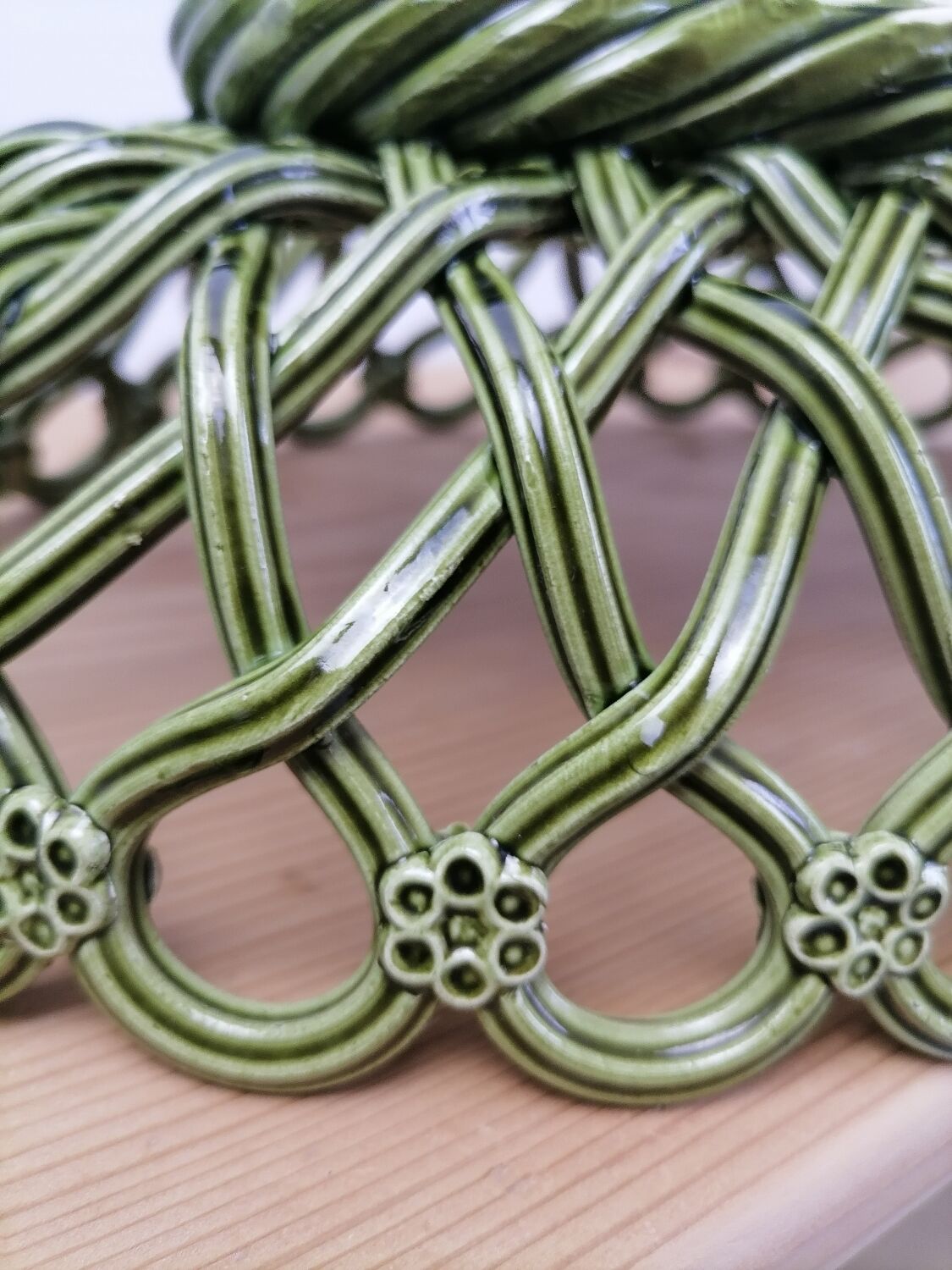 Braided ceramic basket