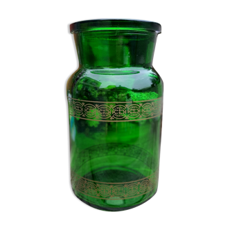 Green apothecary jar