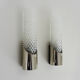 Pair of german wall sconces space age, chromed metal and glass, 60s