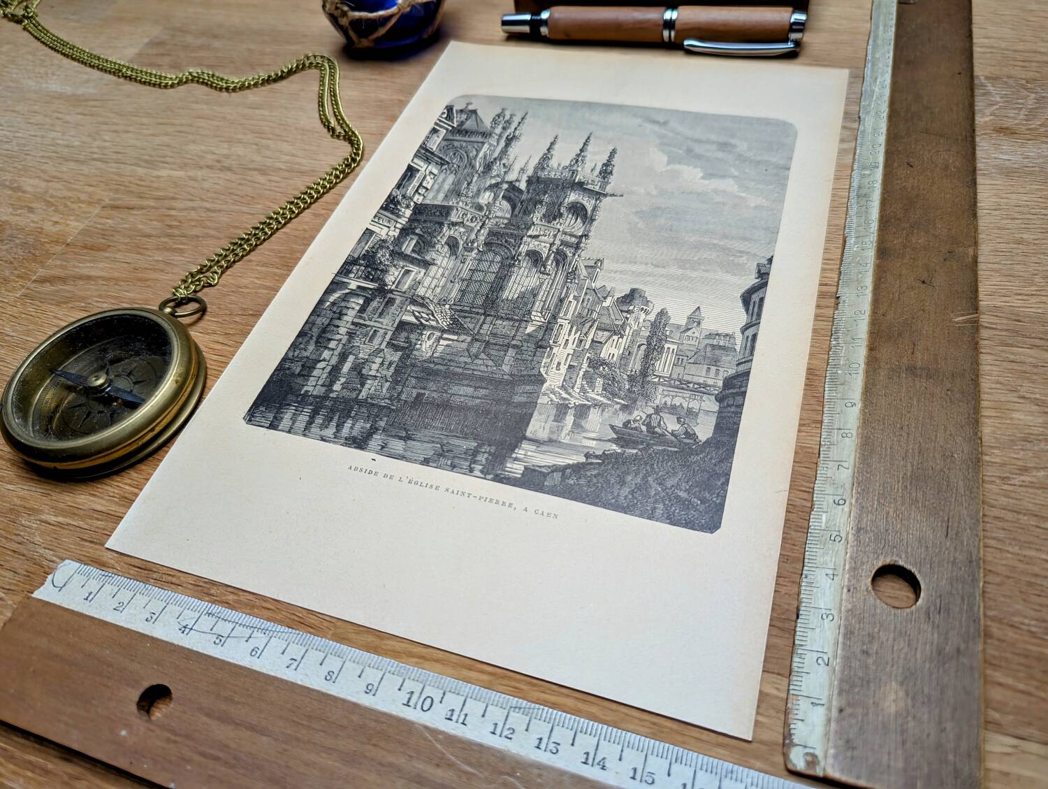 Printed in 1906, Saint-Pierre Church, Caen.