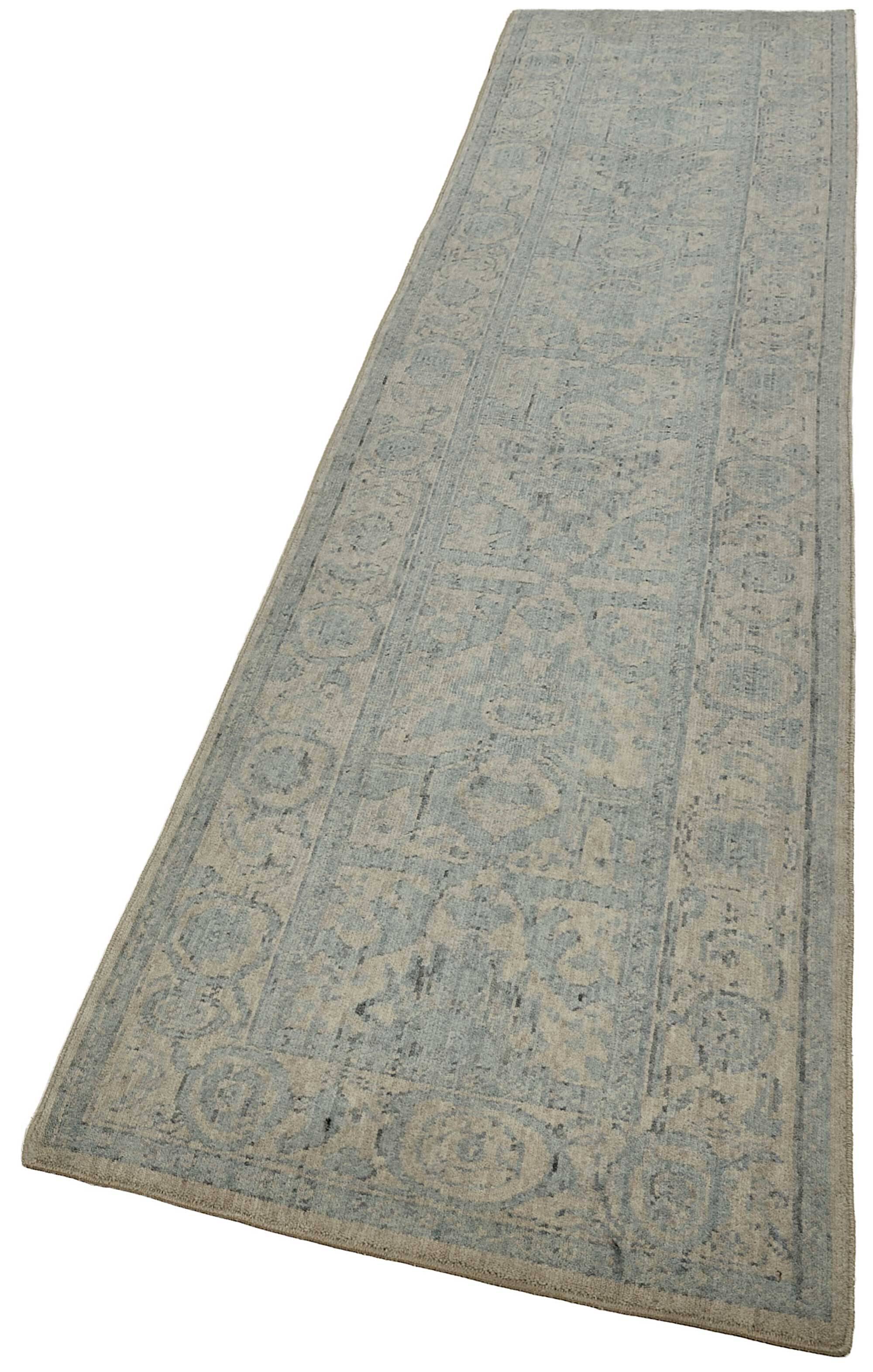 Turkish Handcrafted Loom Oushak Rug 74 cm x 352 cm