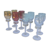 8 colored walking glasses