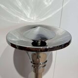 Art Deco Standing Ashtray in Polished and Chromed Metal, Switzerland, 1930