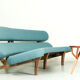 Curved sculptural floating 3-seater sofa dutch design