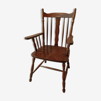 Windsor style wooden armchair