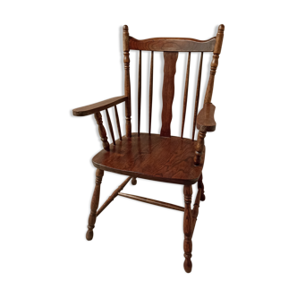 Windsor style wooden armchair