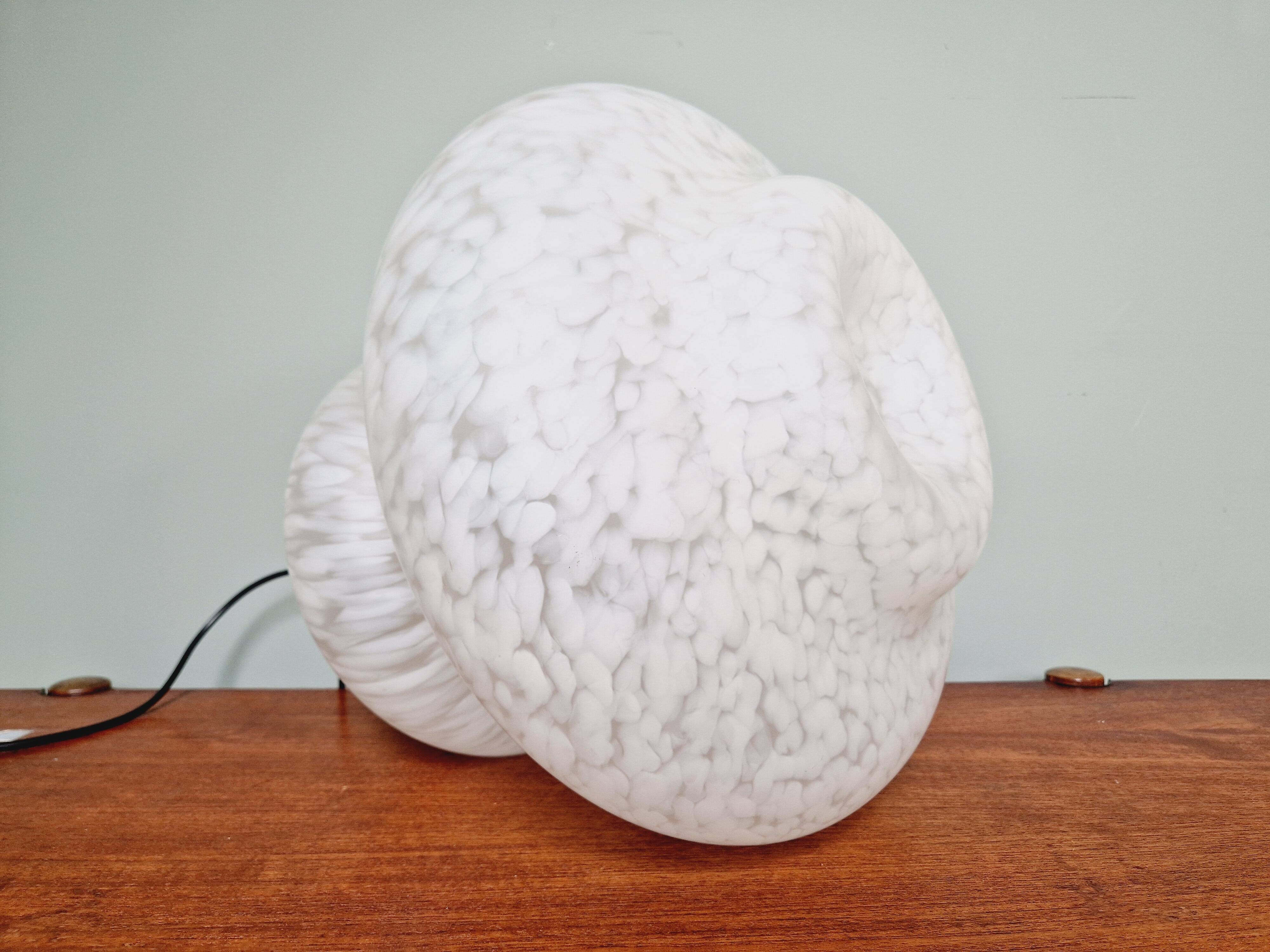 Large Space Age pendant light in speckled glass, Peill & Putzler, 1970s
