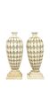 Pair of ornamental lighting elements Prada Rosso Italy, 120 cm