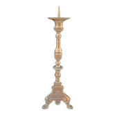 Large gilded bronze candlestick from the 19th century, height 67.5 cm.