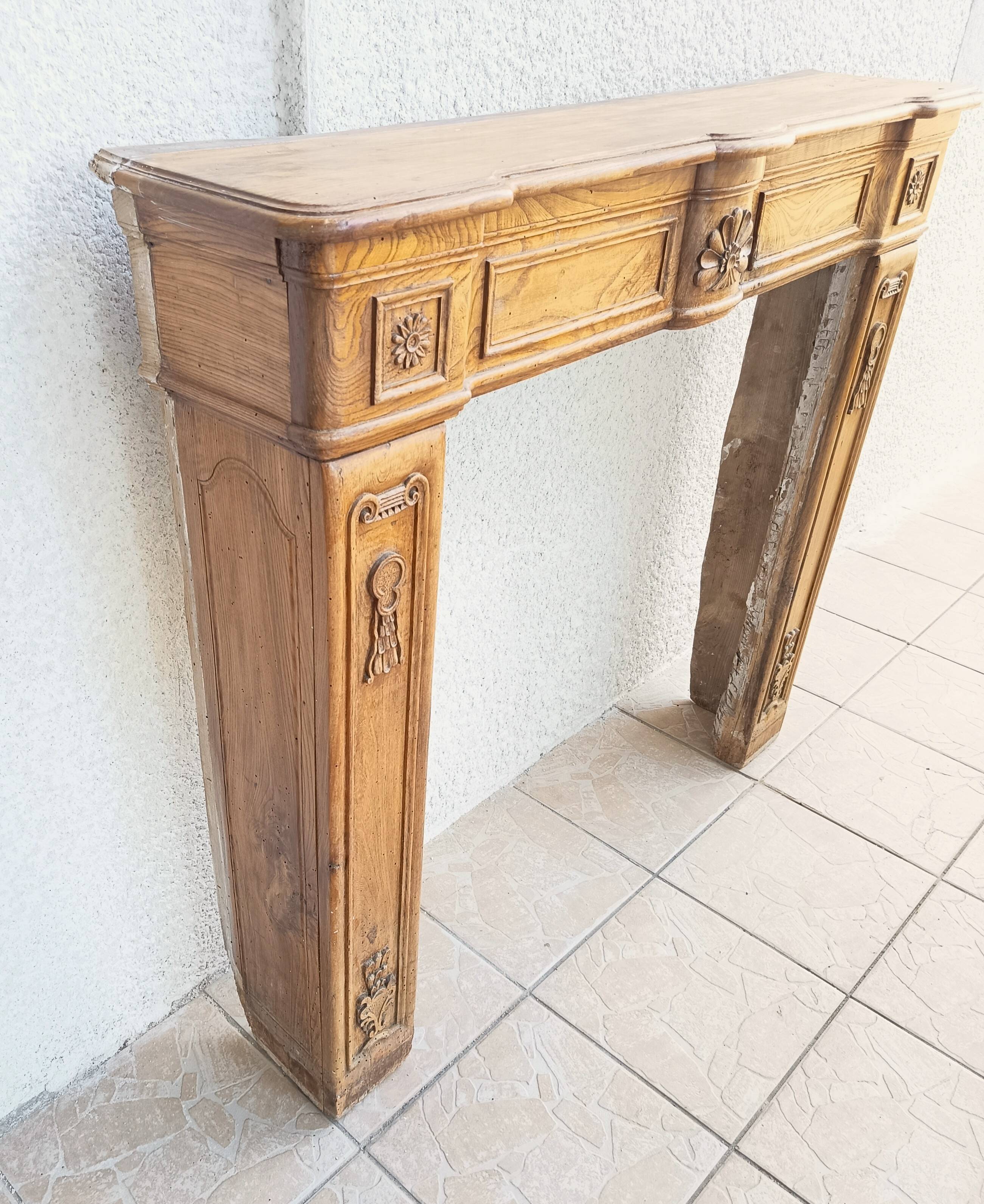 Oak mantelpiece