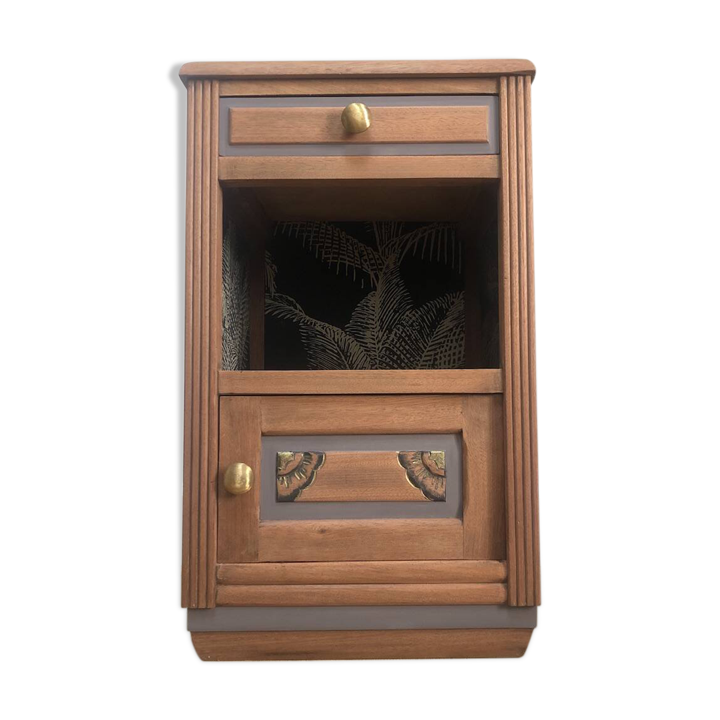 Adorable wooden bedside table