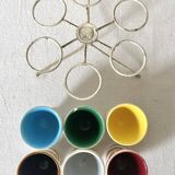 Antique earthenware egg cups