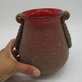 small vase glazed glass art-deco style