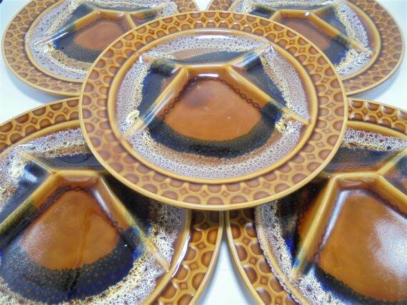 Set of 5 Sarreguemines plates