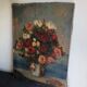 Oil on canvas ancient Bouquet of flowers