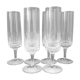 Set de 6 flûtes à champagne cristal taillé
