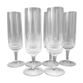 Set de 6 flûtes à champagne cristal taillé
