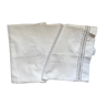 Pillowcase in embroidered white cotton