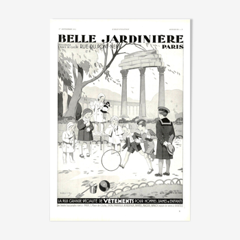 Affiche vintage années 30 Belle Jardiniere 30x40cm