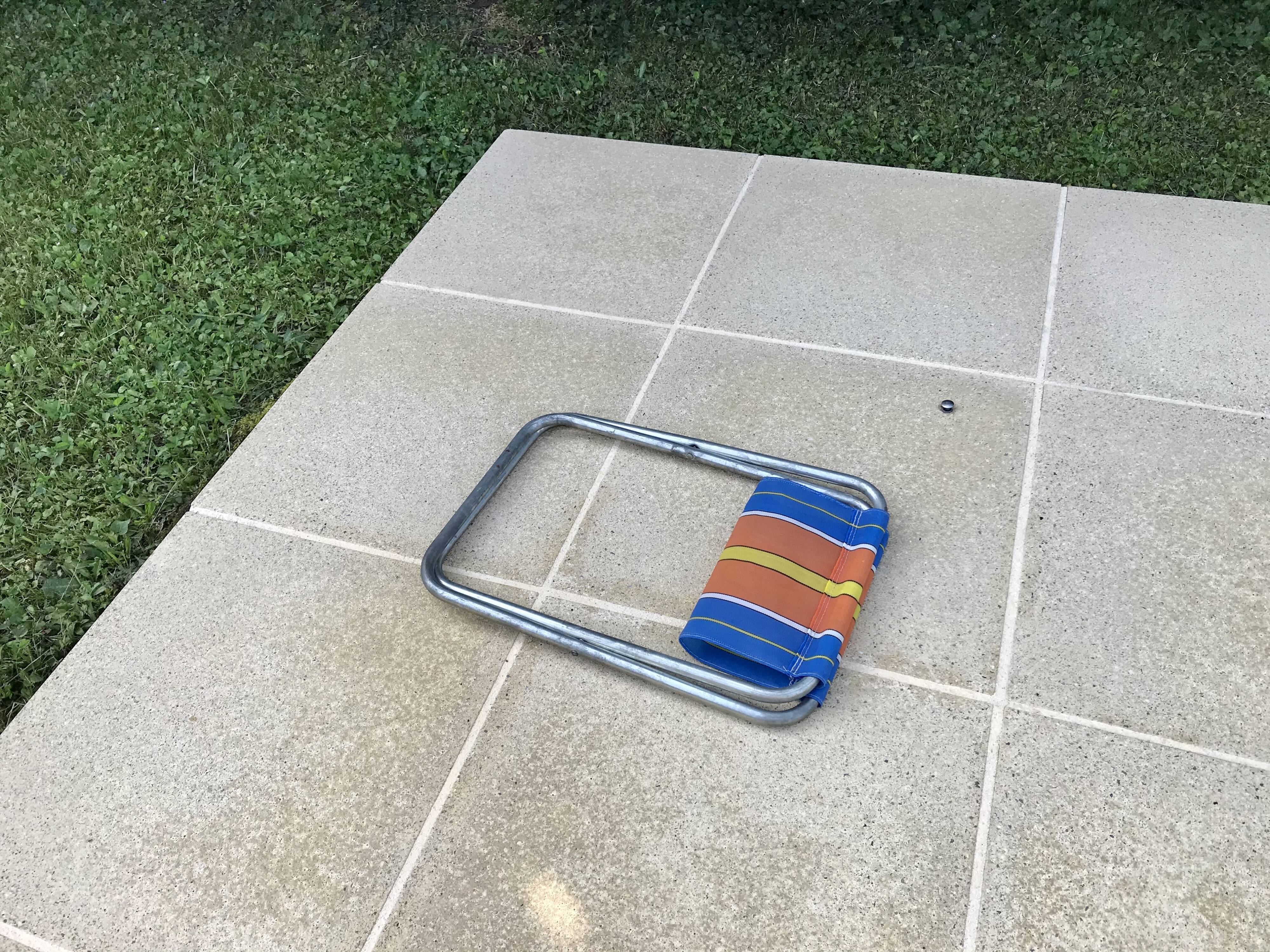 Colorful folding camping stool 70s