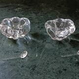 Pair of Daum crystal salt cellars