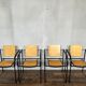 Série de 4 chaises minimaliste 1980 design italy