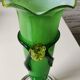 Design Vase in Floral/Yellow Rose shape in relief, corolla-shaped neck. Murano style. High 25 cm