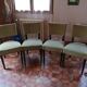 Set of 6 studded velvet chairs