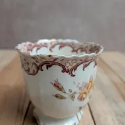Antique Sarreguemines Fleury cup – Polychrome floral decoration 19th century