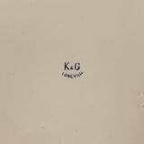 6 dessert plates and old earthenware dish, KG Lunéville