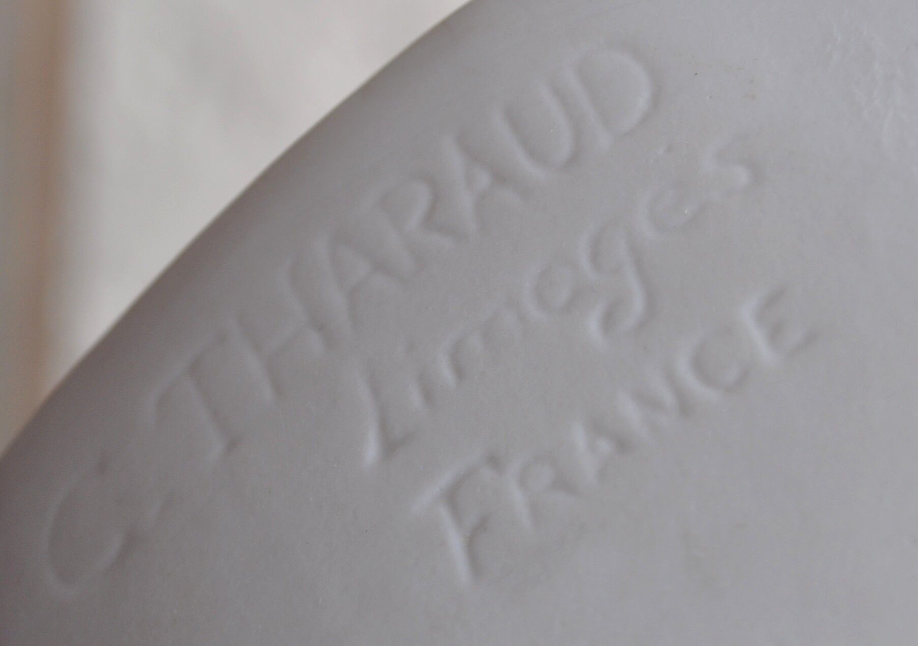 Bust biscuit girl signed Tharaud Limoges