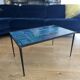 Blue ceramic coffee table by Robert & Jean CLOUTIER circa 1960