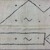 Moroccan rug in natural wool, 250cm x 150cm