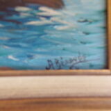 Signed marine painting