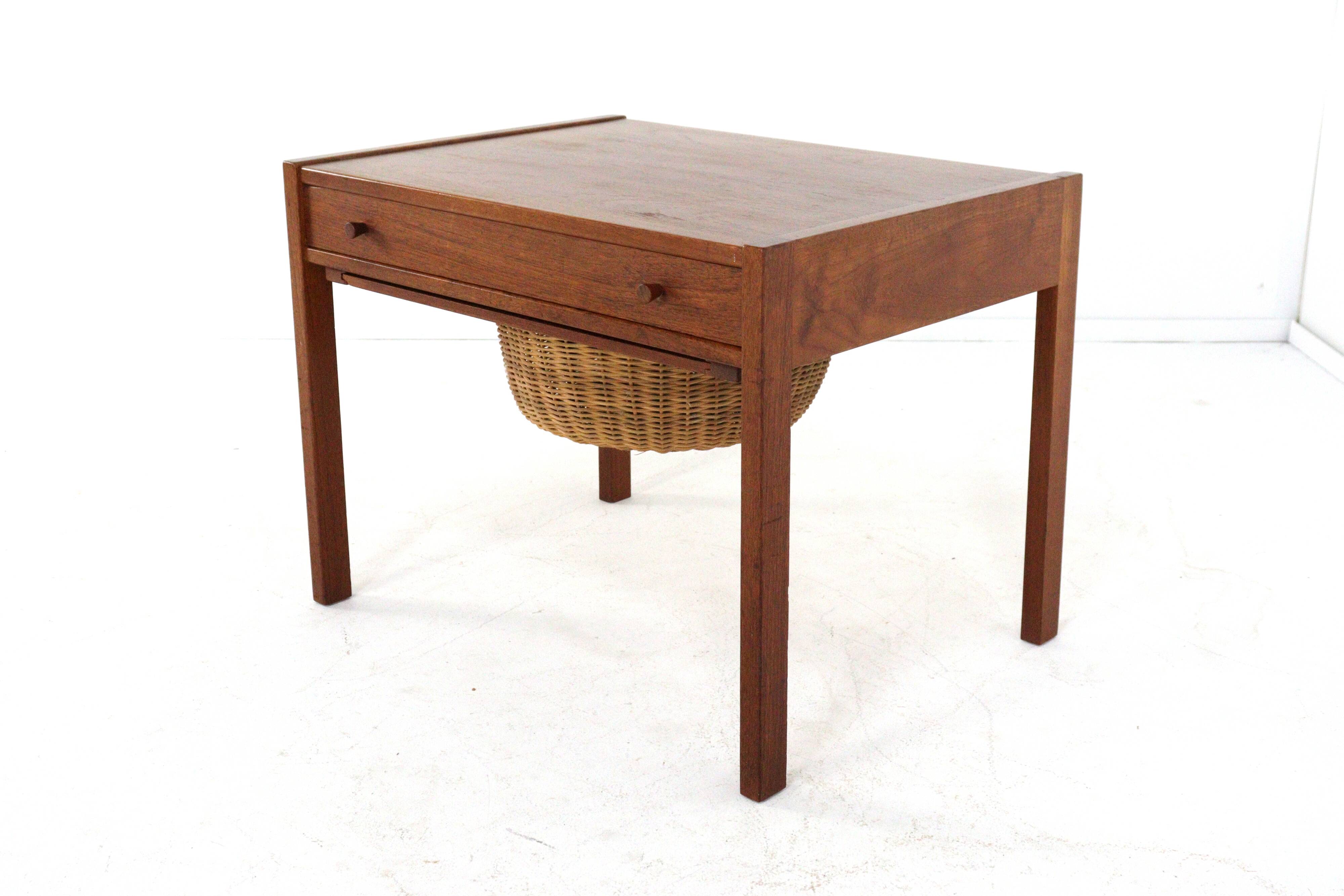 Danish sewing box / side table