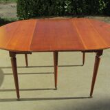 6-foot, felling, opening, cherry-tree round table