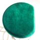Contemporary aluminum stool and green/blue velvet