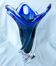 Blue glass vase in Murano style