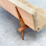 1970's German wooden sofa / daybed