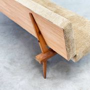 1970's German wooden sofa / daybed