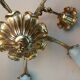 Lustre bronze d'inspiration Art Nouveau