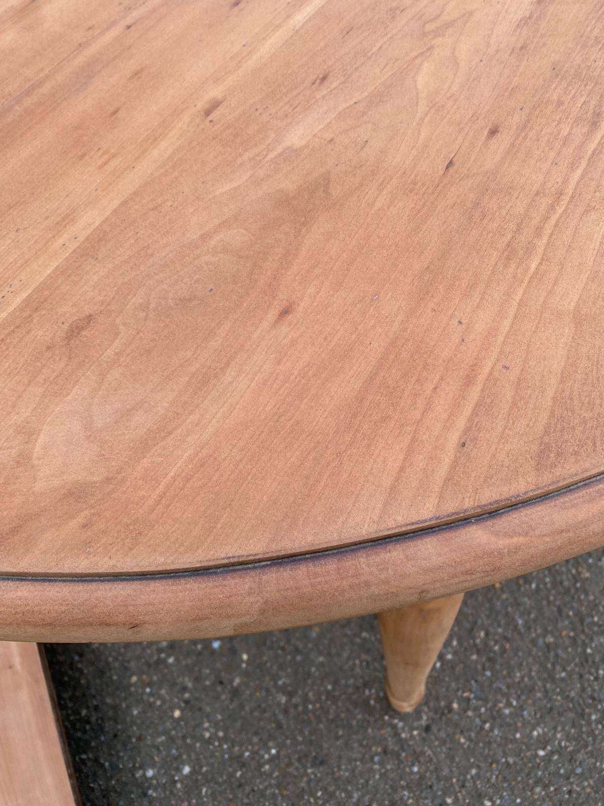 Renovated Louis Philippe round extendable dining table 110-200cm 19th century