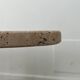 Oval travertine coffee table