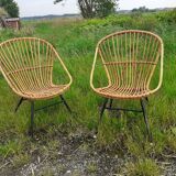 Rattan armchairs